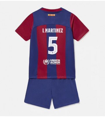 Barcelona Inigo Martinez #5 Koszulka Podstawowych Dziecięca 2023-24 Krótki Rękaw (+ Krótkie spodenki)